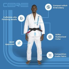 Sanabul Core Brazilian Jiu-Jitsu BJJ Gi A4 White IBJJF Approved Adult Unisex