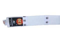 KI Martial Arts Uniform Set Karate Taekwondo Jacket Pant Belt White Sz 000 Child