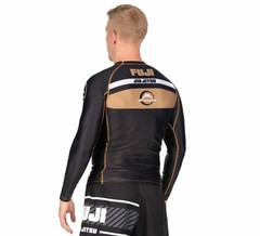 Fuji Reversal MMA BJJ Jiu Jitsu LongSleeve Long Sleeve LS Rashguard – Black Gold