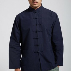 Men Traditional Chinese Tang Suit Coat Jacket Kungfu Wingchun Uniform Outlit Hot