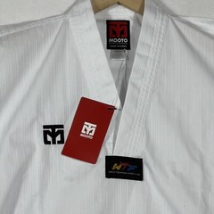 Mooto Jacket Shirt Taekwondo Competition WTF White Sz 150(1).