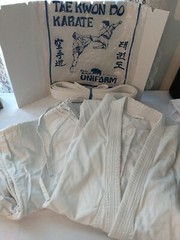 Taekwondo Karate Uniform Vintage Bear Brand Top/Pants/Belt Martial Arts Size 5