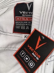 Vector Sports Gear Attila Series Kids Gi -Size K0 (White) COMPLETE SET
