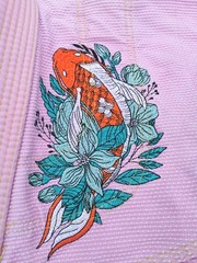 Fluory Pink Koi Fish BJJ Gi Jacket Only – Women’s F1/F2 (Fits Small/Medium)