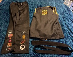 The Karate Kid “Cobra Kai” Cosplay Suit Taekwondo Uniform Halloween Suit Youth L
