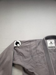 Gold BJJ Aeroweave Men Kimono Top Gray Long Sleeve Open Front 100% Cotton Active