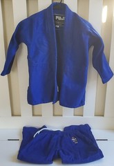 Fuji Gi Martial Arts Uniform blue BJJ MMS JUDO JUJITSU etc Size 00 + white Belt
