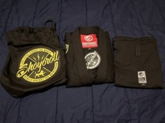 BJJ Gi Shoyoroll RVCA Batch 71 Competitor Retro Jiu Jitsu Uniform Black With Bag