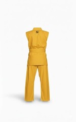Sleeveless Yellow Karate Gi | Lightweight Martial Arts Training Uniform