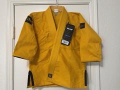 Elite Core Yellow Brazilian Jiu Jitsu MMA Karate Judo Taekwondo Kids BJJ Gi C0
