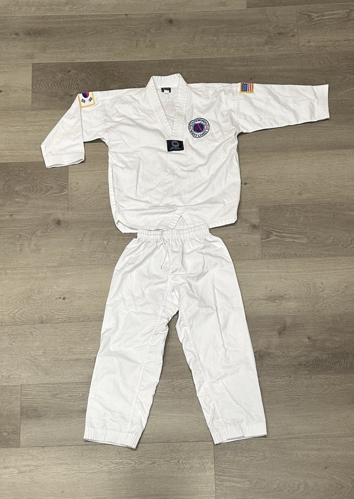 US West Coast Taekwondo Uniform Dobok Set White Size 160 Youth Good Condition