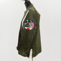 Jiu Jitsu Gi Size A2 Olive Green Biblical Scene Genesis 32 Brazil USA Japan Flag