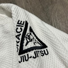 Gracie Jiu-Jitsu Gi Size A3 3/160 White Pearl Weave Cotton BJJ Jacket Belt