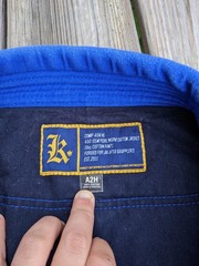 KINGZ KIMONO Blue Competition Gi Top Only, A2H, BJJ MMA Judo Jiu Jitsu