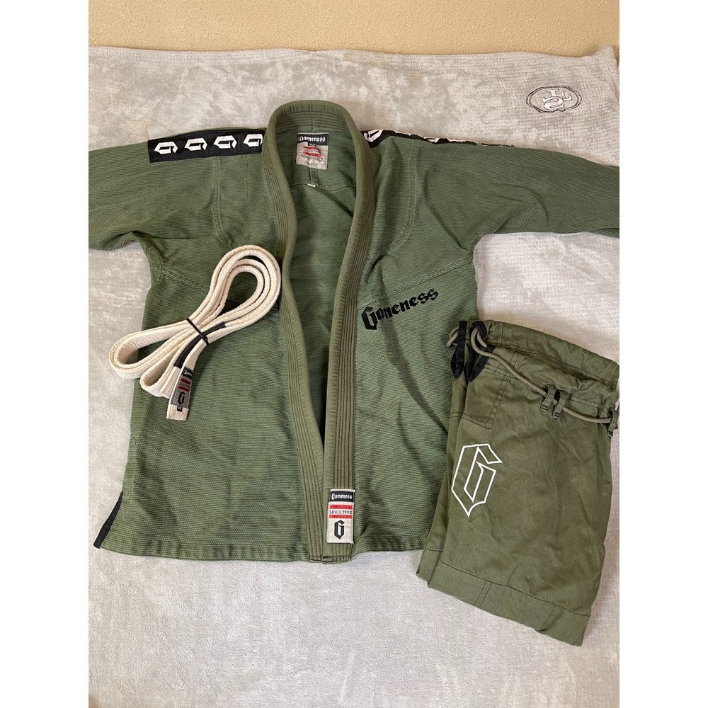 Gameness A3 Professional Fightwear Brazilian Jiu-Jitsu Mens Olive Green 2015
