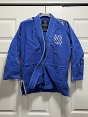 Sanabul Essential BJJ Gi Top for Men Brazilian Jiu Jitsu Gi Size A1 Blue