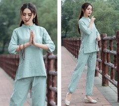Women Chinese Martial Arts Kung Fu Suit Wushu Tai Chi Yoga Set Uniform Pant&Top