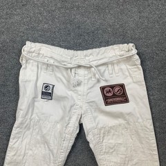 Shoyoroll Gi Pants Adult A1F Fitted Slim White Cotton Drawstring Jiu Jitsu BJJ