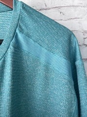 NWT Albino & Preto Logo T-Shirt w/ Mesh Shoulder Detailing – Turquoise – XL
