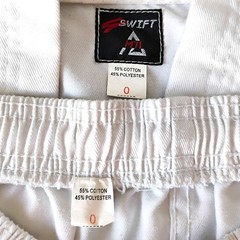 Taekwondo Gi or Dobok children’s size 0 pants, top, and white belt