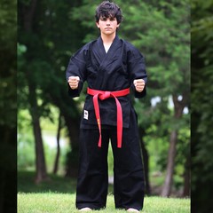 Karate Gi Uniform 14oz Martial Arts Suit for Training Competition Black