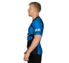 Fuji Vision MMA BJJ Jiu Jitsu ShortSleeve ShortSleeve SS Rashguard – Blue