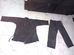 Shureido Karate Uniform size 3.5 Black Made In Japan Jacket Pants Set
