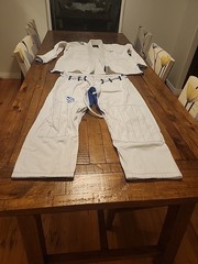 Sanabul Jiu Jitsu Gi And Pants (No Belt) Men’s Size 4A Blue And White 100%…