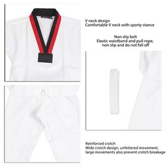 Kids Taekwondo Uniform Soft Cotton Polyester Breathable For Martial Arts GQBK