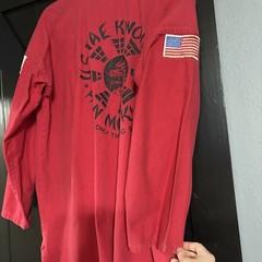 Vintage Han Moo Kwan Taekwondo Dobok Uniform-Red-World Taekwondo Patch 80cm Tall