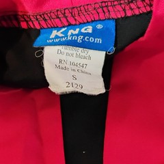 KNG Martial Arts Uniform Jacket Black and Red with Red Trim Size S