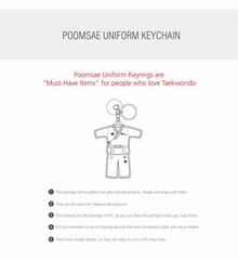 MOOTO Poomsae Uniform Key Chain Martial Arts Accessory Keyring Key Holder