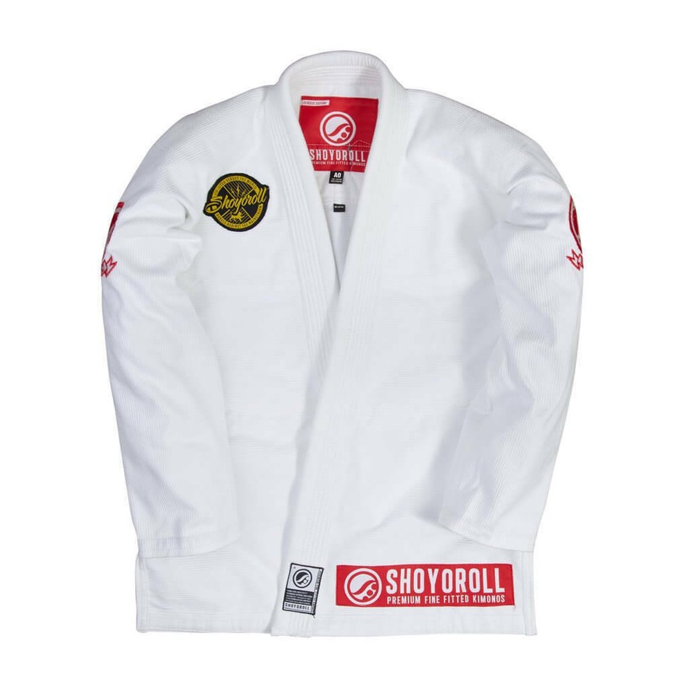 Top Selling White Shoyoroll Professional Batch #71 Competitor Retr Jiu Jitsu Gi