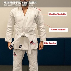 Stellman Core Brazilian Jiu Jitsu White 350gsm Grappling Fighting Uniform BJJ Gi