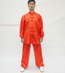 Unisex Adult Chinese Traditional Tai Chi Uniform Satin Kung Fu martial arts Suit