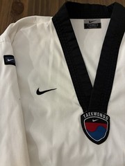 Nike Taekwondo Top Mens Size 9/190cm Black Collar Uniform Martial Arts