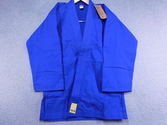 Wasuru Budo hybrid Karate/Jiu-Jitsu Blue Uniform Size 1 100% Cotton Reinforced