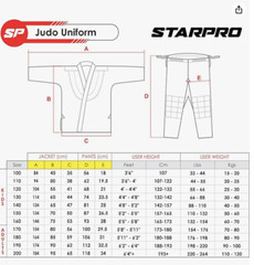 Starpro Durable Single Weave Judo 350 Grams Judo Uniform for Kids Size 120
