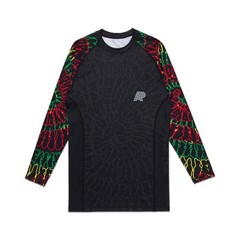 Albino and Preto x BOB MARLEY ‘UPRISE SWIRL’ Rash Guard LS Short No Gi MMA