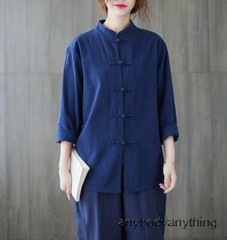 New Women’s Tai Chi Yoga Outfits Set Top+pants Martial Arts Kung Fu Linen Suit