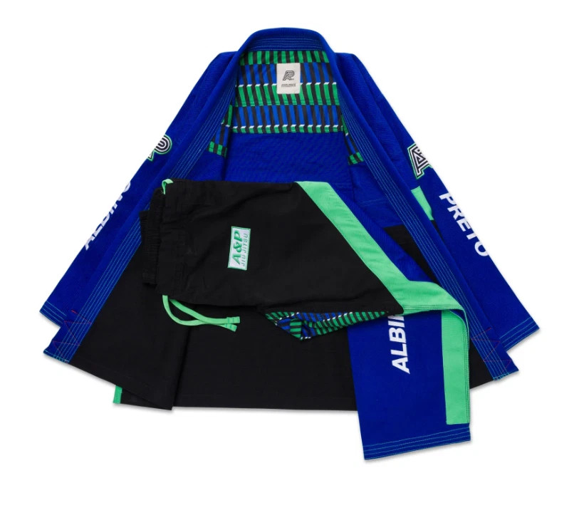 Albino & Preto Accelerate Pearl Weave with Canvas Trims Reserve BJJ in all sizes