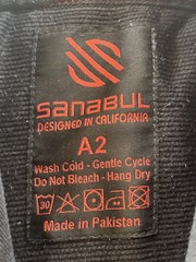Sanabul Essential Jiu Jitsu BJJ Gi Jacket Size A2 Black Red Martial Arts MMA