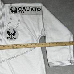 CALIXTO BJJ Brazilian Jiu-Jitsu Gi TOP ONLY Size A3 White/ Black