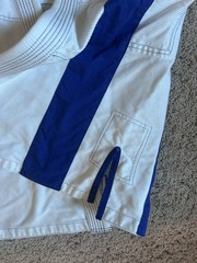 Renzo Gracie size A1 White and Blue Brazilian Jiu-Jitsu Gi with pants