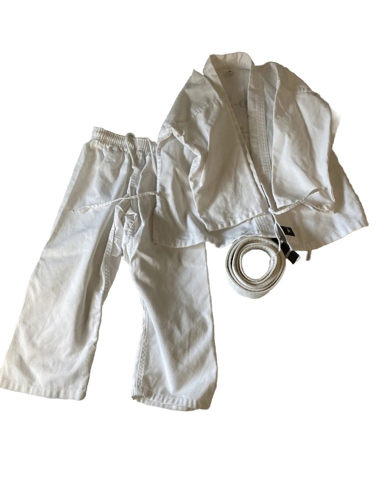 Century Kids Size 00 Martial Arts Youth Uniform Suit 2 Piece With Belt White