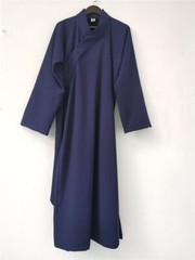 Taoist Oblique Lapel Sanqing Collar Robe Thickened Plush Bamboo Hemp Taoist Robe