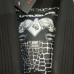 Level X Black Jiu Jitsu BJJ Gi Uniform Kimono Black A00F (fitted) Adult Unisex