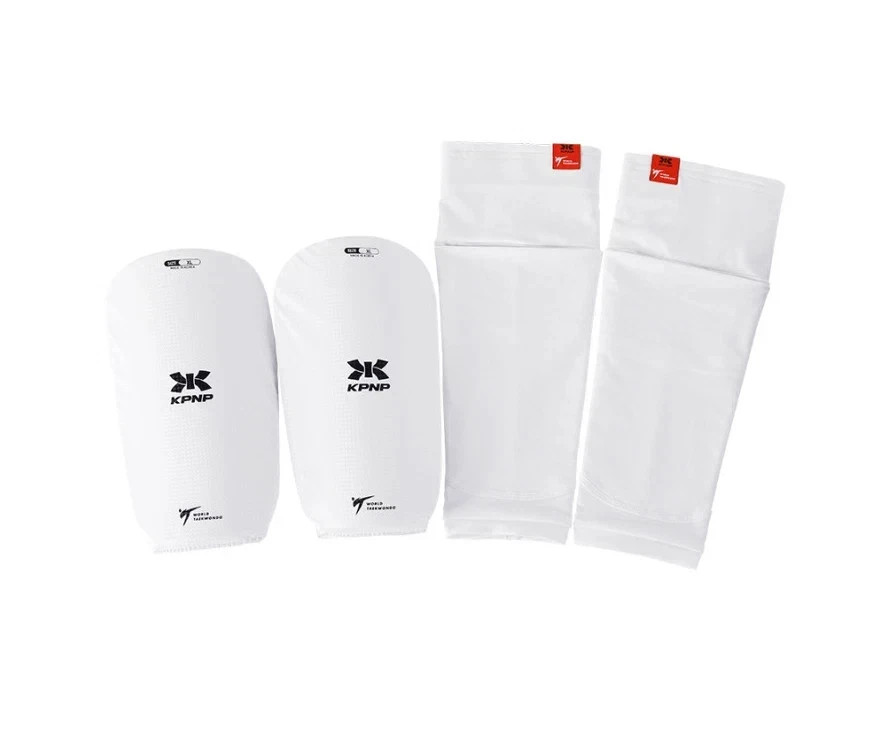 KPNP Taekwondo Black Label Arm Guard, White / Tracking