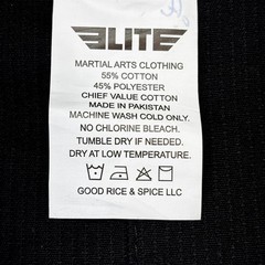 Elite Sports BJJ Gi Jacket Men Size A2 Black Red Technical Fightwear Pearl Weave