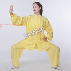 Men Women Linen Tai Chi Uniforms Kung Fu Suit Martial Arts Wing Chun Clothes Set